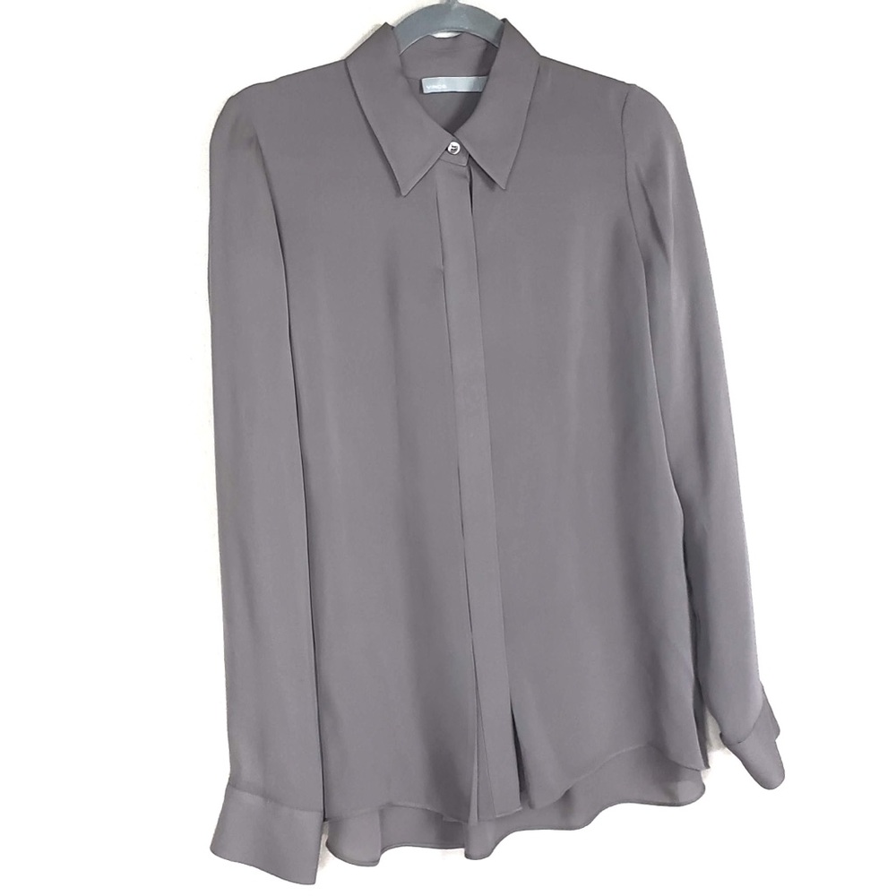 Vince. Collared Concealed Placket Button Up Shirt - image 3